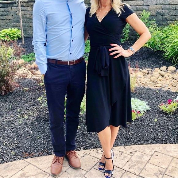 Chaps Dresses & Skirts - Black Classic wrap dress